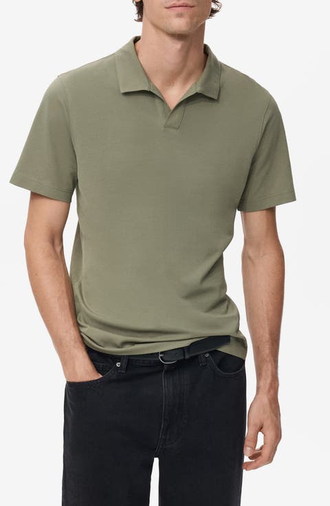 Slim Fit Johnny Collar Piqué Polo