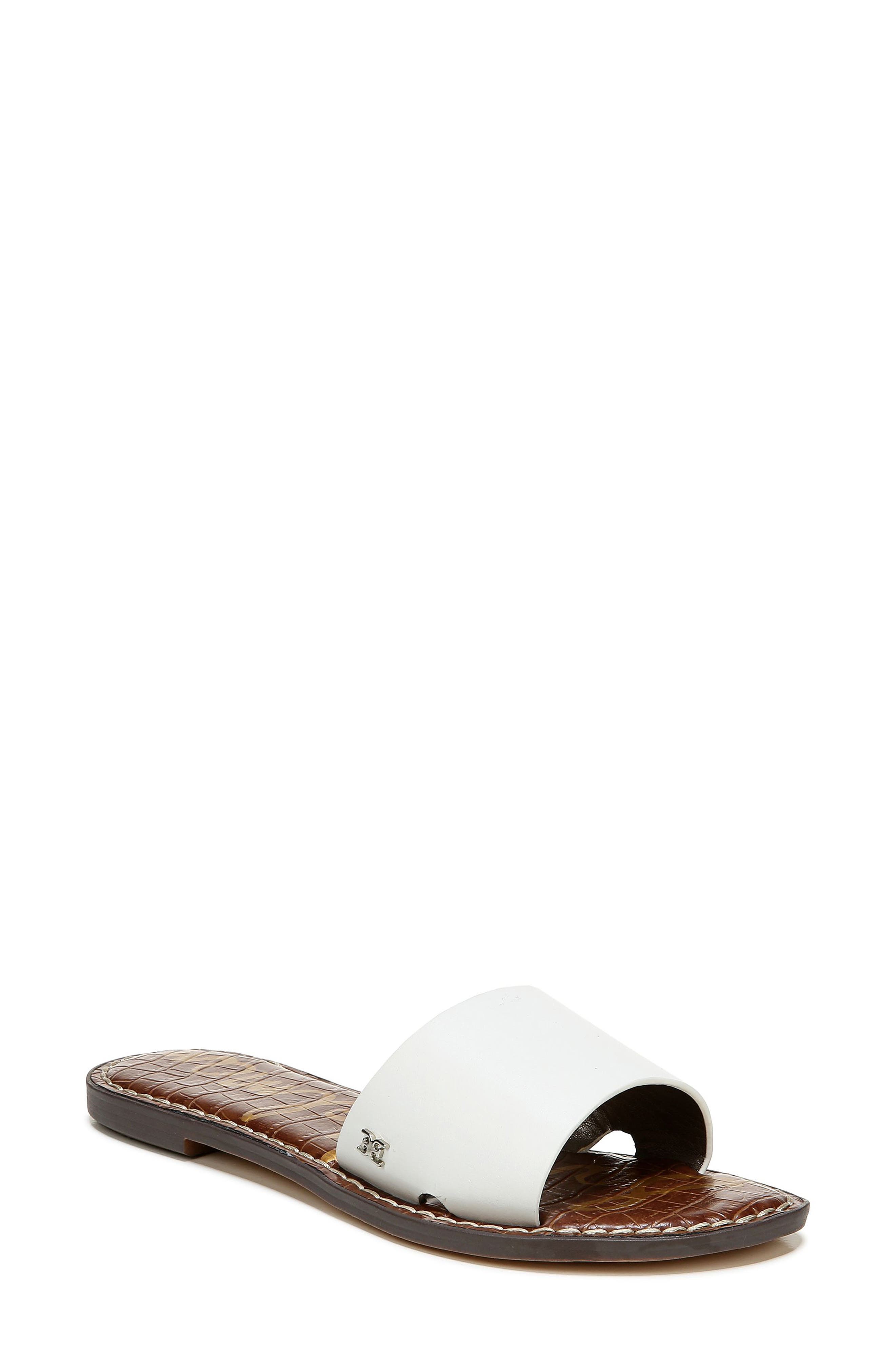 Genesis Sandal, Main, color, BRIGHT WHITE LEATHER