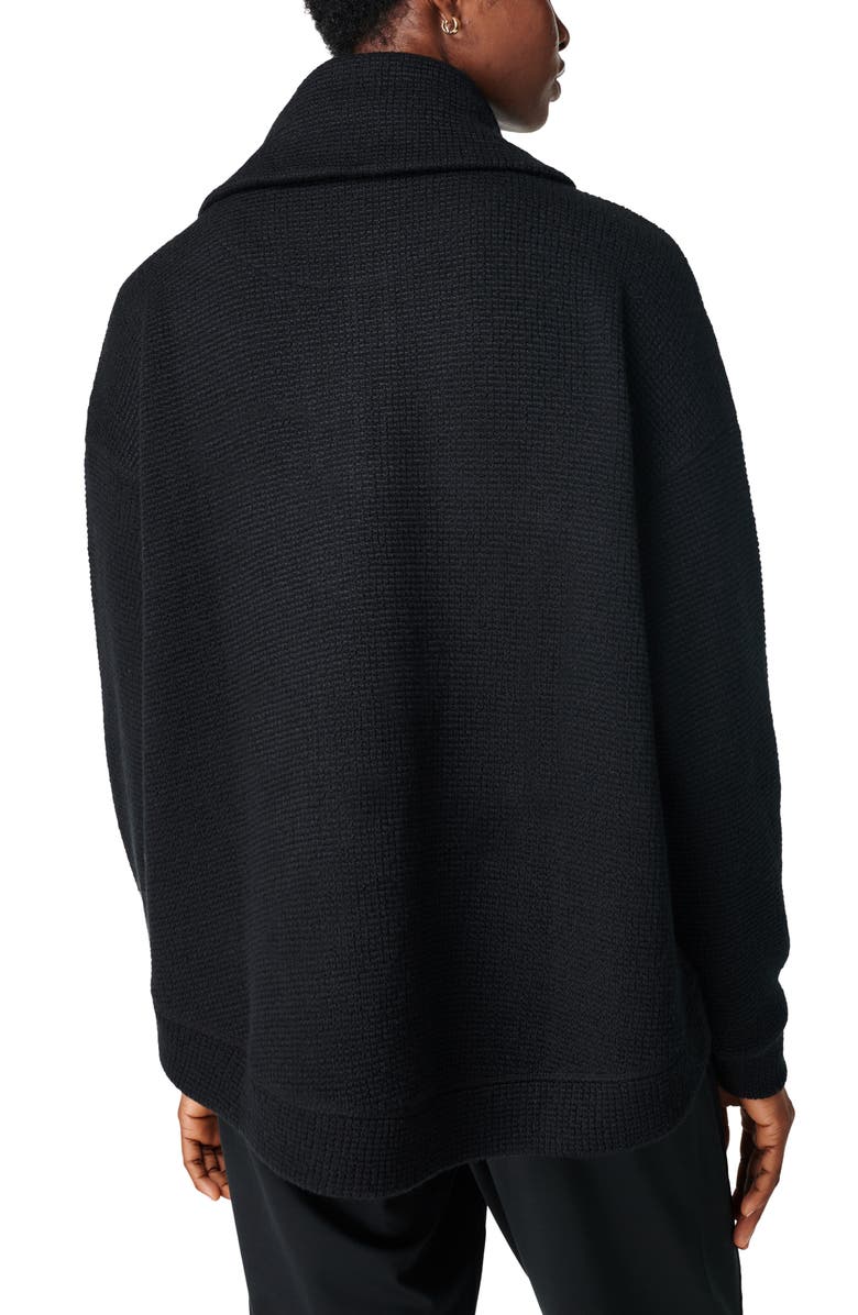 Sweaty Betty Restful Bouclé Half Zip Pullover, Alternate, color, Black
