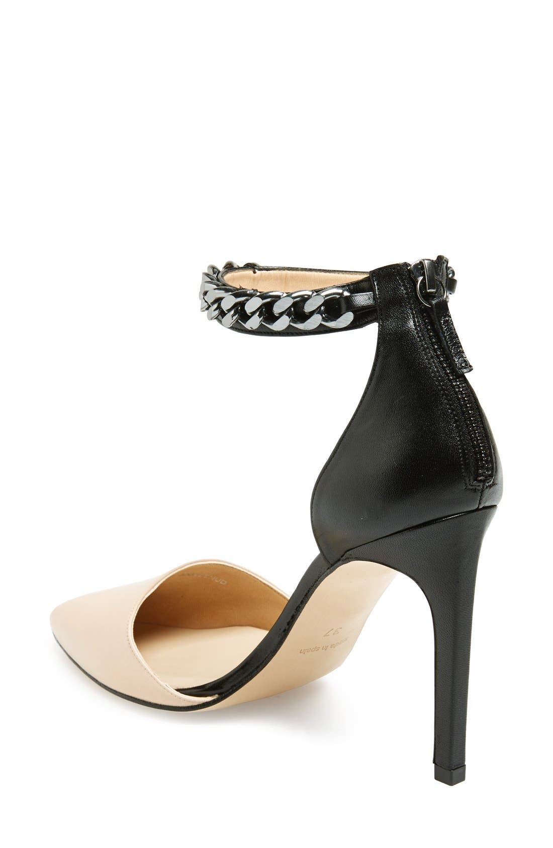 'Geraniam' Ankle Strap Pump, Alternate, color, NUDE