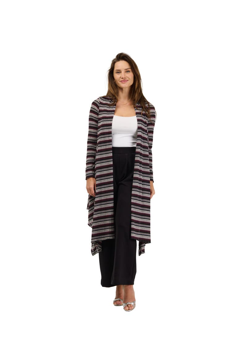 Essential Womens Open Front Long Sleeves Cardigan Jacket, Main, color, Black Multi