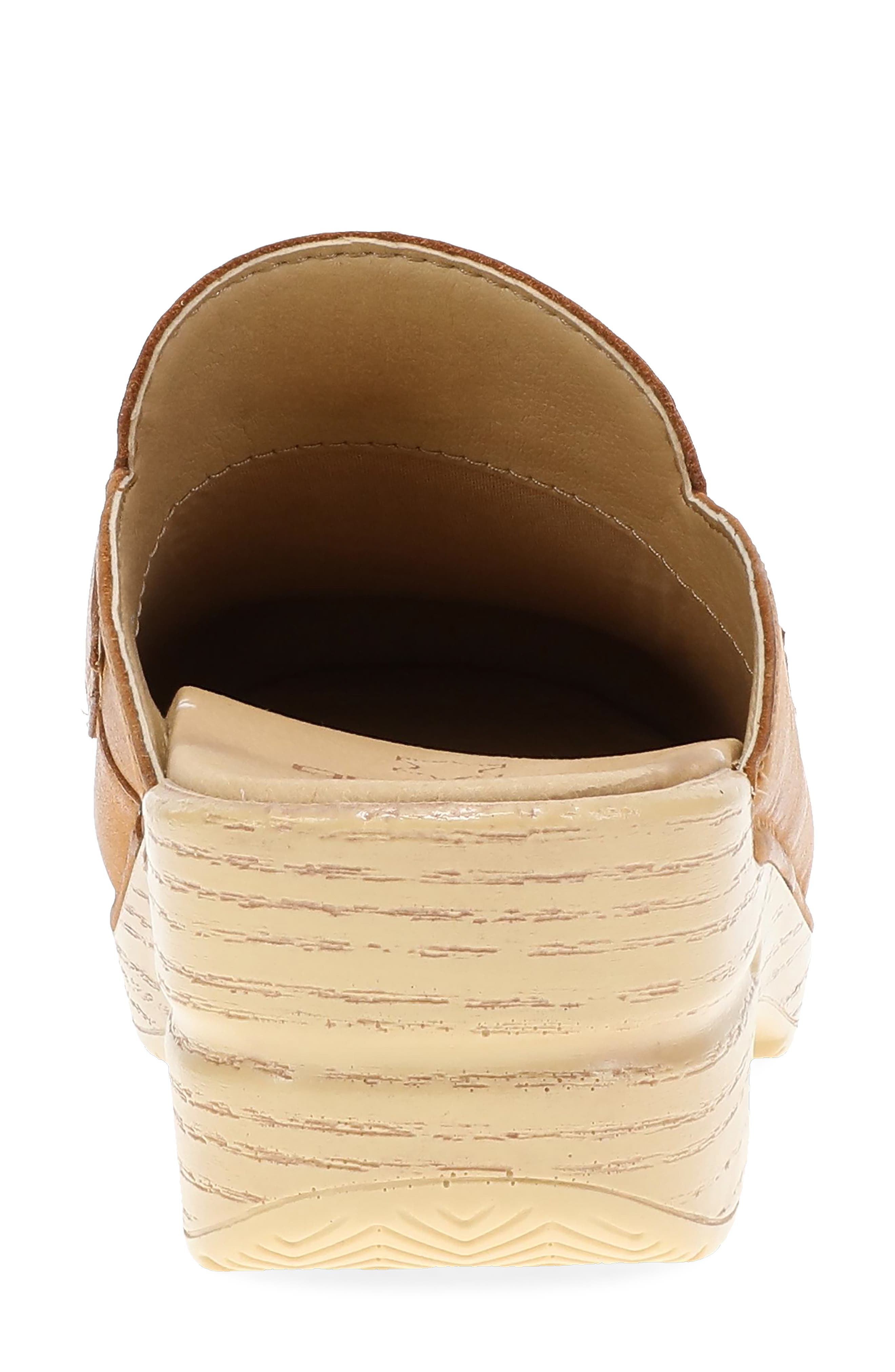 Lyric Leather Penny Loafer Clog, Alternate, color, LUGGAGE