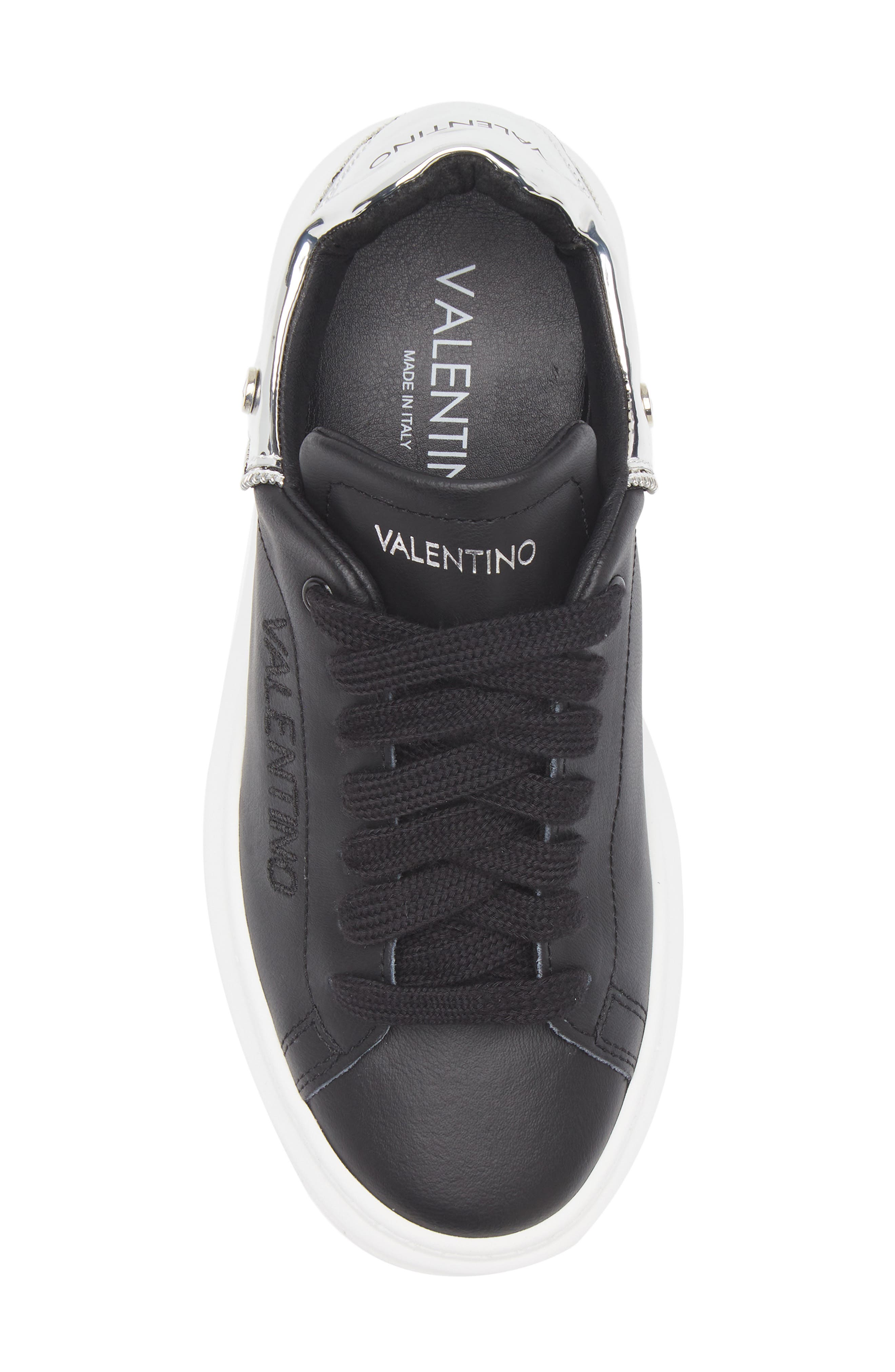 VALENTINO BY MARIO VALENTINO Fresia Zip Sneaker, Alternate, color, Black Silver