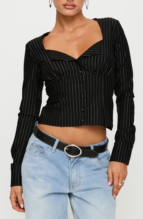 Set for Life Foldover Neck Crop Top