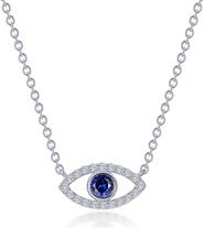 Lafonn Evil Eye Lab Created Sapphire & Simulated Diamond Pendant Necklace