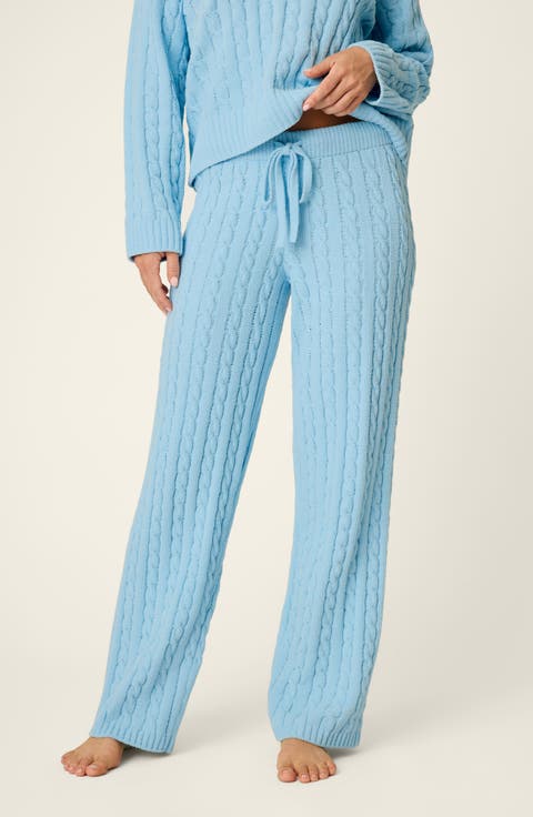 Cozy Chenille Cable Knit Lounge Pants