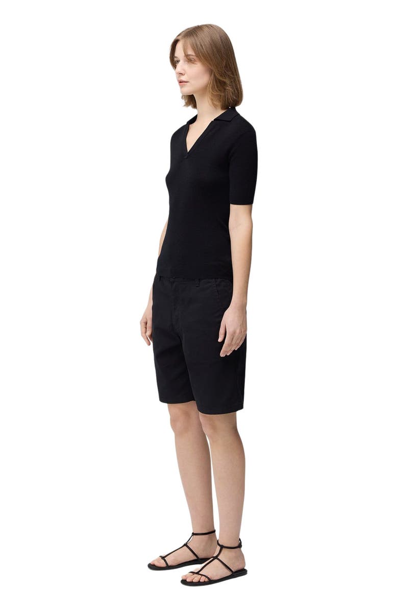 GOBI Mongolian Cashmere Cashmere Silk Women's Polo Shirt, Alternate, color, Black