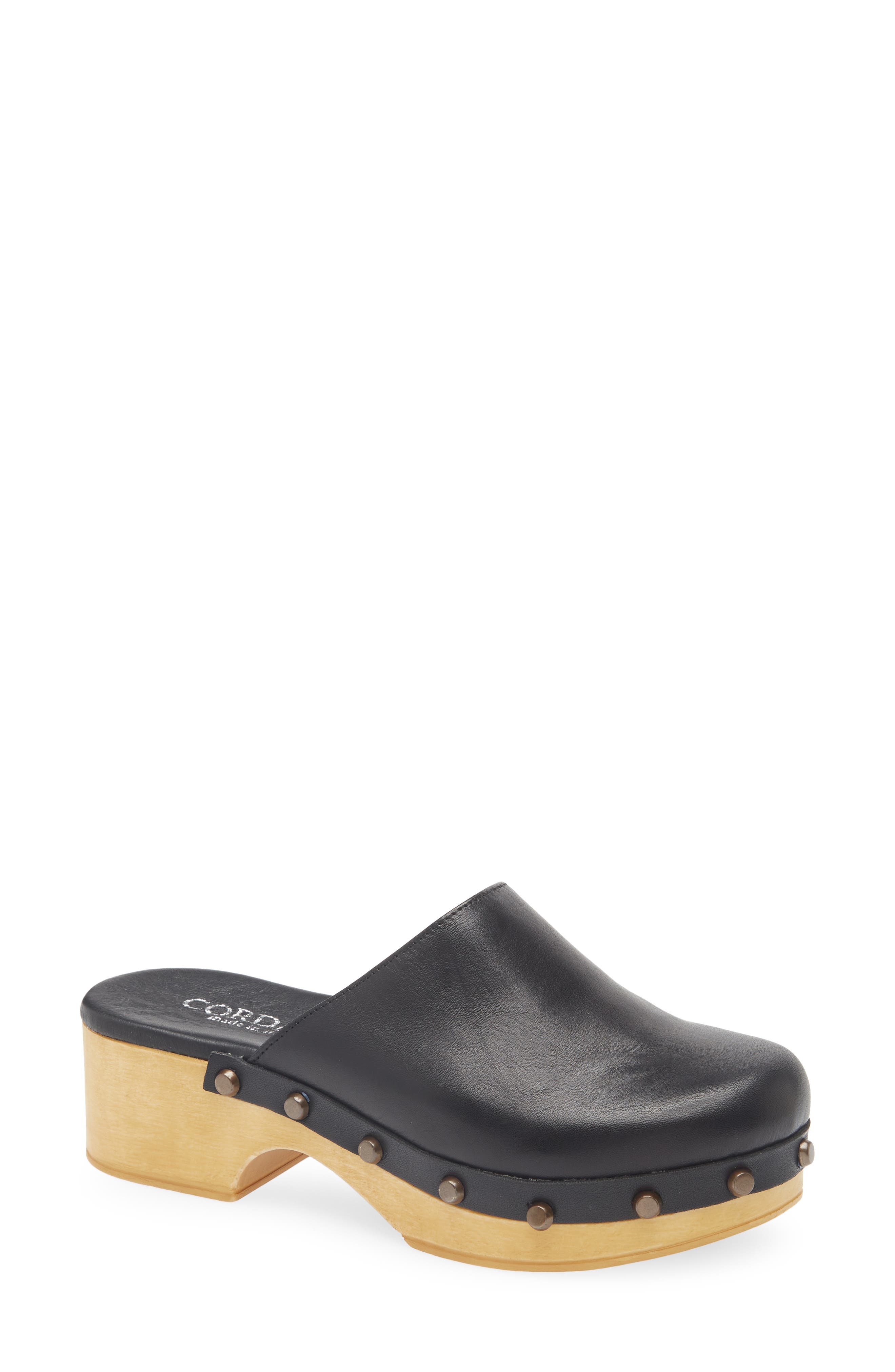 Cordani Wilka Platform Mule, Main, color, Black Leather