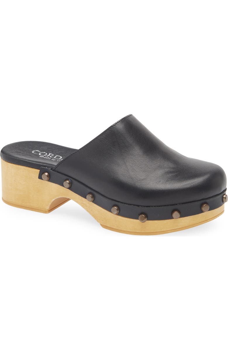 Cordani Wilka Platform Mule, Main, color, Black Leather