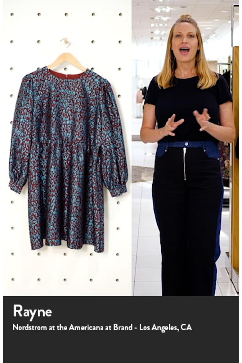 x Atlantic-Pacific Leopard Jacquard Long Sleeve Dress video