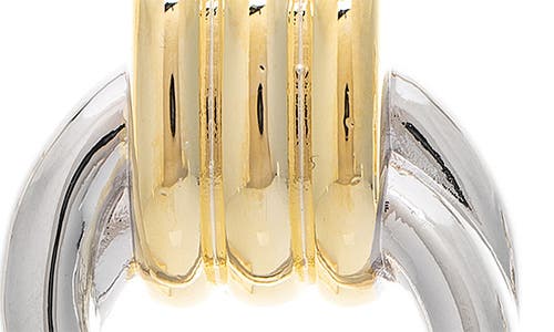 Rivka Friedman Two-tone Doorknocker Drop Earrings In Gold