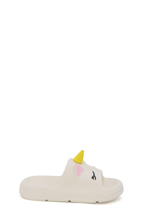 Shop Yoki Kids' Unicorn Slide Sandal In Cream