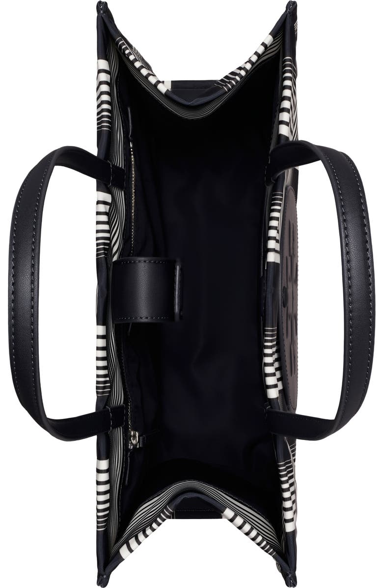Tory Burch Ella Print Tote, Alternate, color, Block Print Black