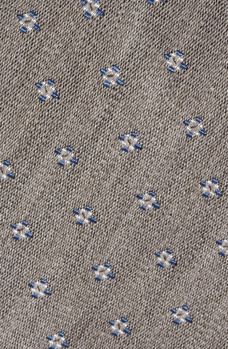 David Donahue Neat Wool, Silk & Cashmere Tie, Alternate, color, Oatmeal