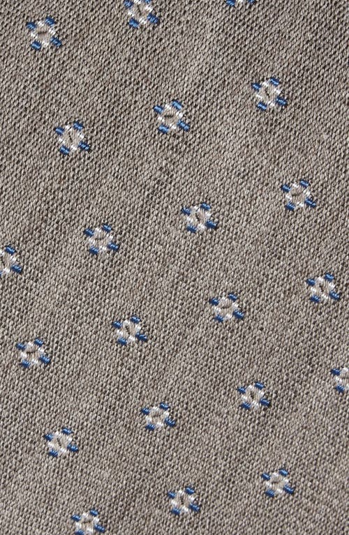 David Donahue Neat Wool, Silk & Cashmere Tie In Brown