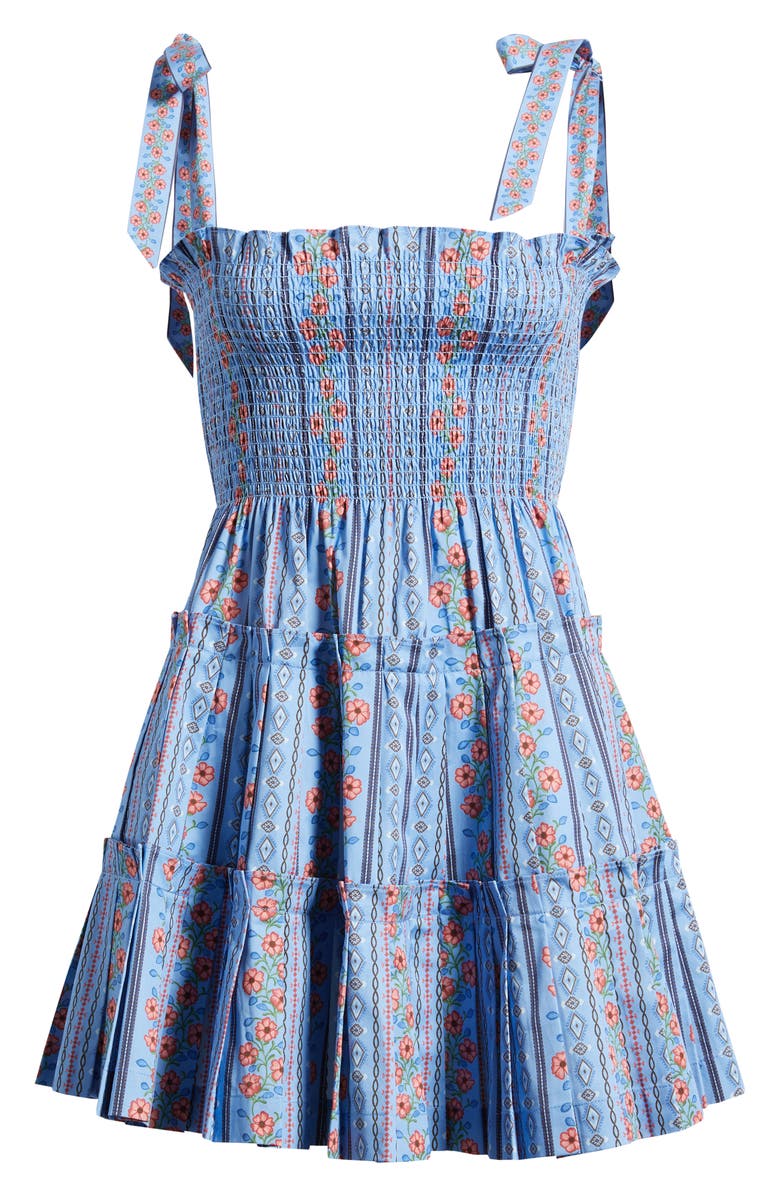 Hill House Home The Ribbon Nap<sup>®</sup> Minidress, Alternate, color, Floral Batik Stripe Blue