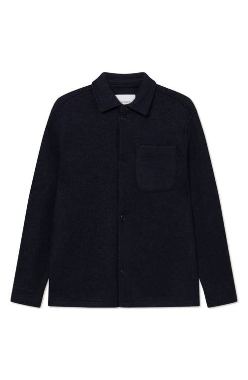 Les Deux Kaleb Bouclé Shirt Jacket In Blue