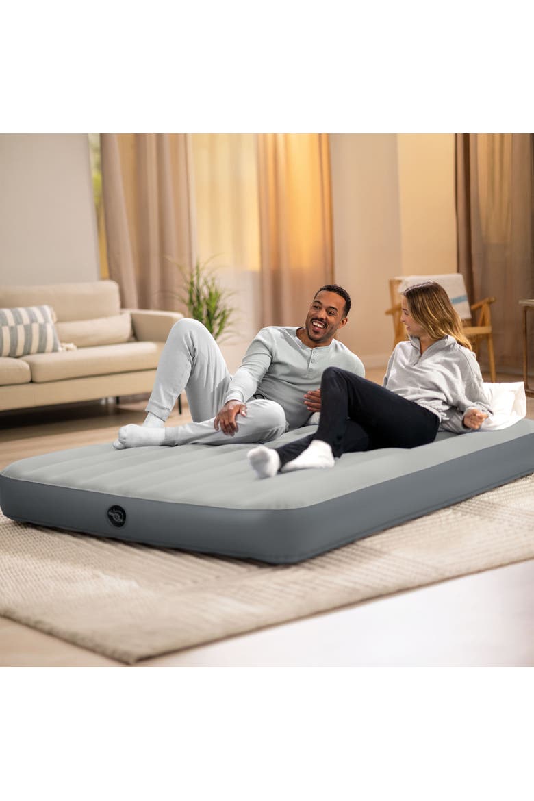 Intex Queen 10" Dura-Beam Fiber-Tech Air Mattress, Alternate, color, Gray