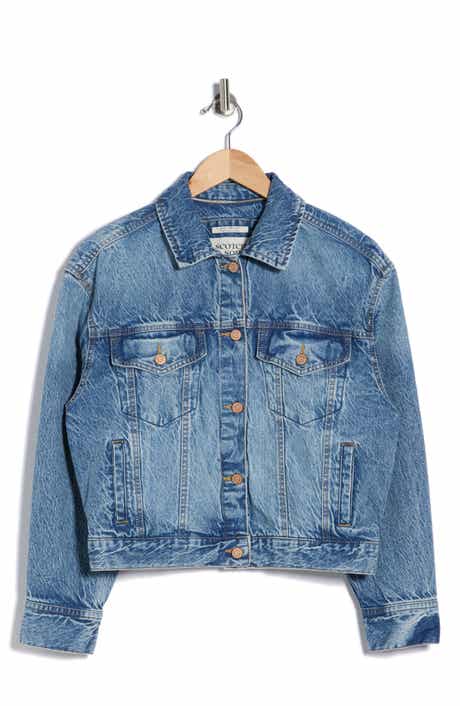Scotch & Soda Oversized Crop Denim Jacket