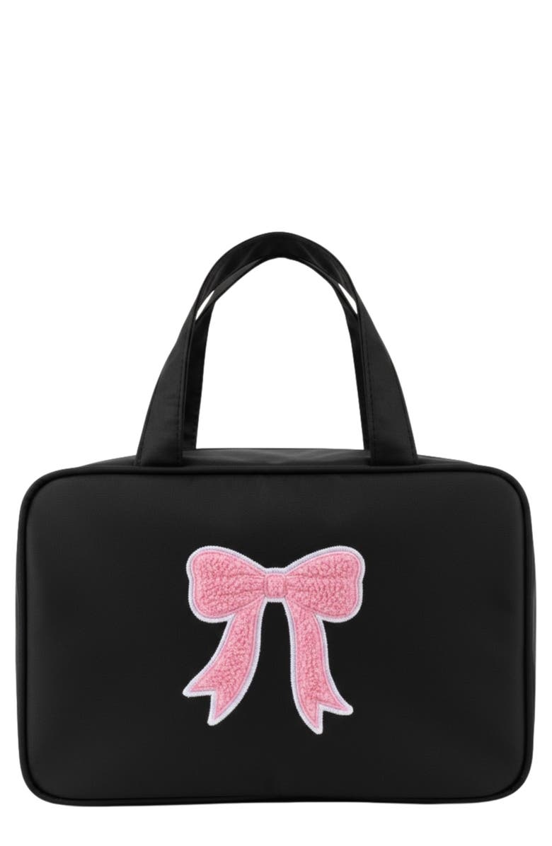 Bloc Bags The Perfect Case: Bow Cosmetics Bag, Main, color, Black