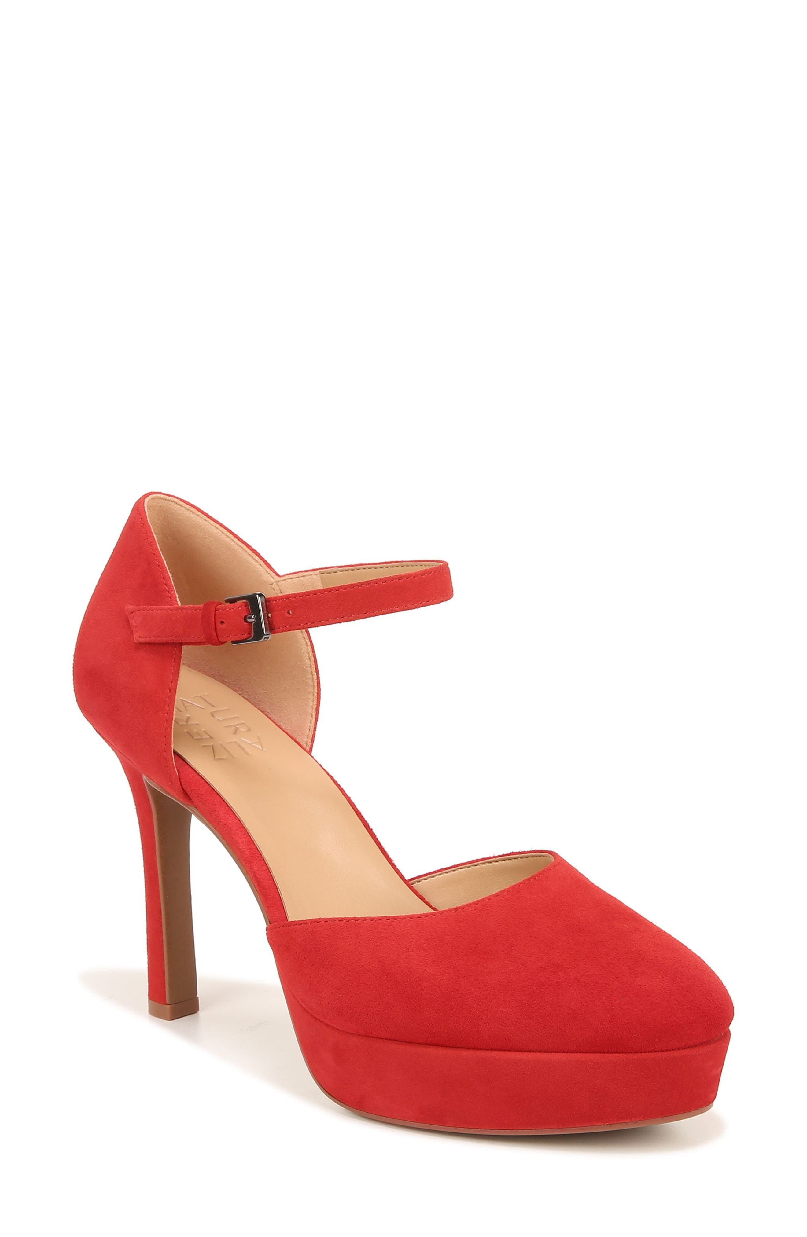 Naturalizer Crissy Platform Mary Jane, Main, color, Crimson Red Leather