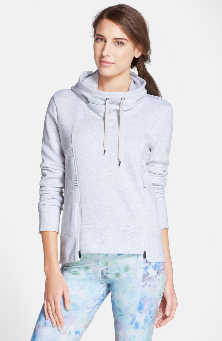 Alo 'Drift' Mesh Inset Hoodie, Main, color, 