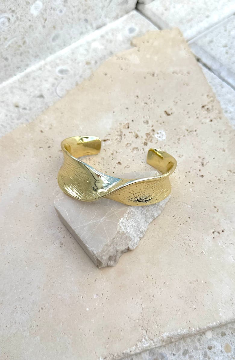 Adornia Twist Cuff Bracelet, Alternate, color, Gold