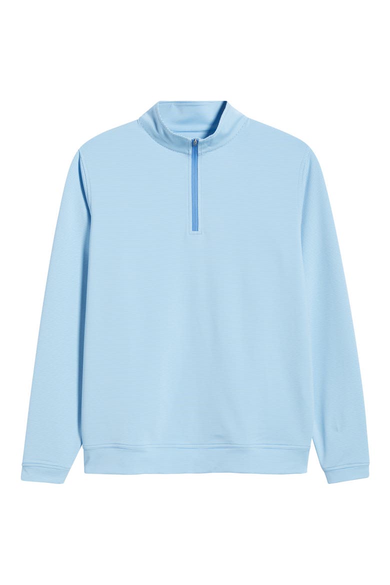 Perth Sugar Stripe Quarter Zip Performance Pullover, Alternate, color, BLUEBIRD