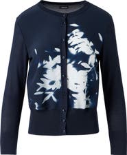Akris Wildflower Print Silk Cardigan