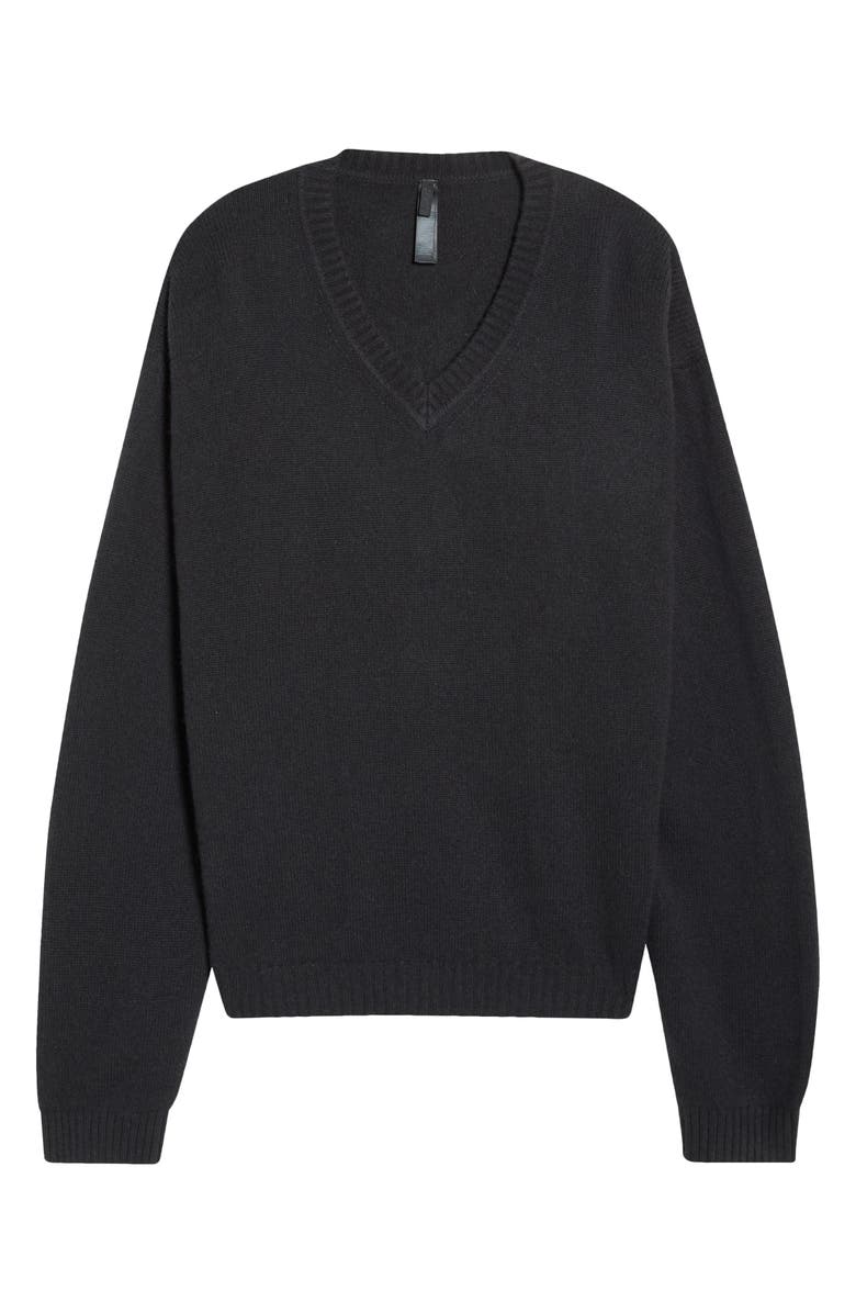 SKIMS Oversize V-Neck Sweater, Alternate, color, Onyx