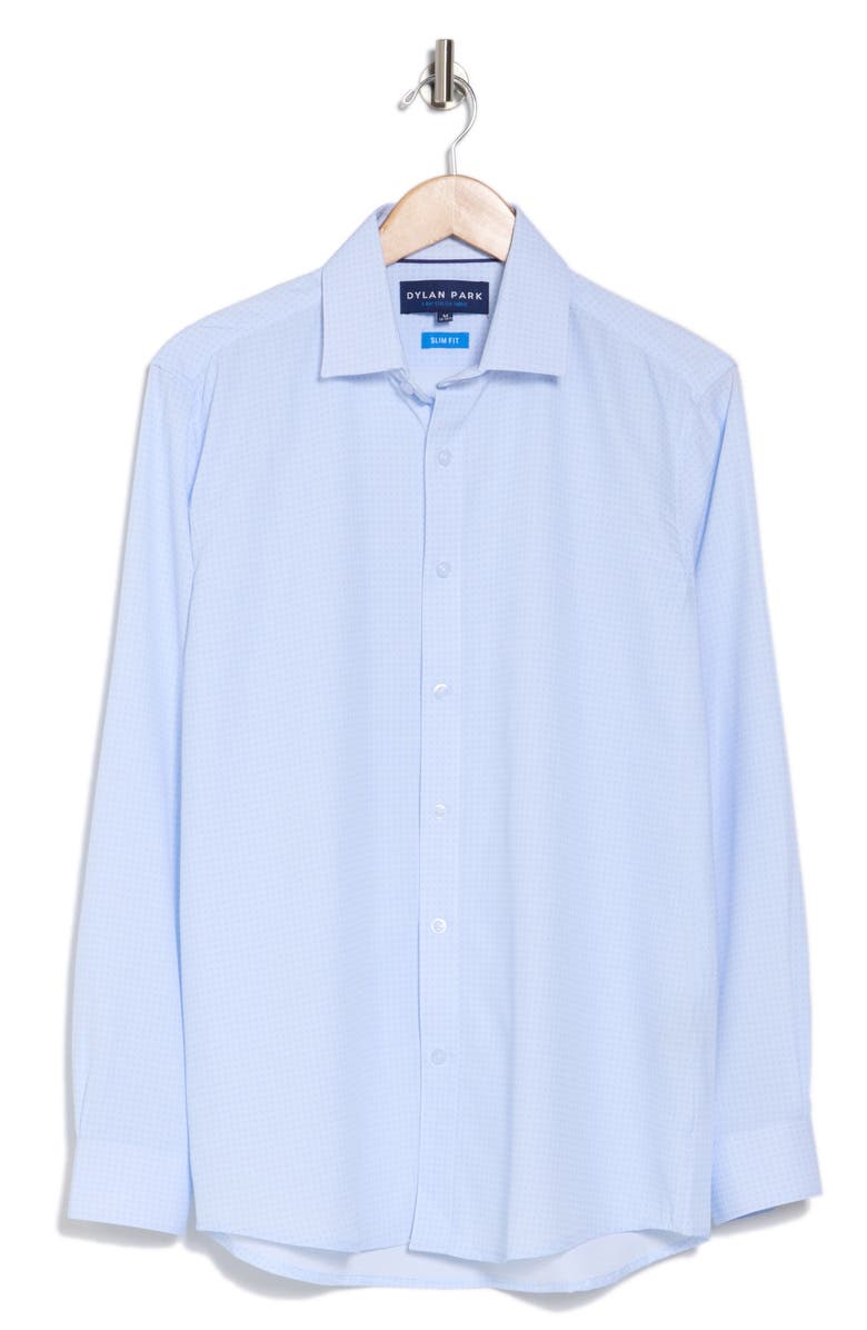 DYLAN PARK Slim Fit Performance Stretch Button-Down Shirt, Alternate, color, Blue