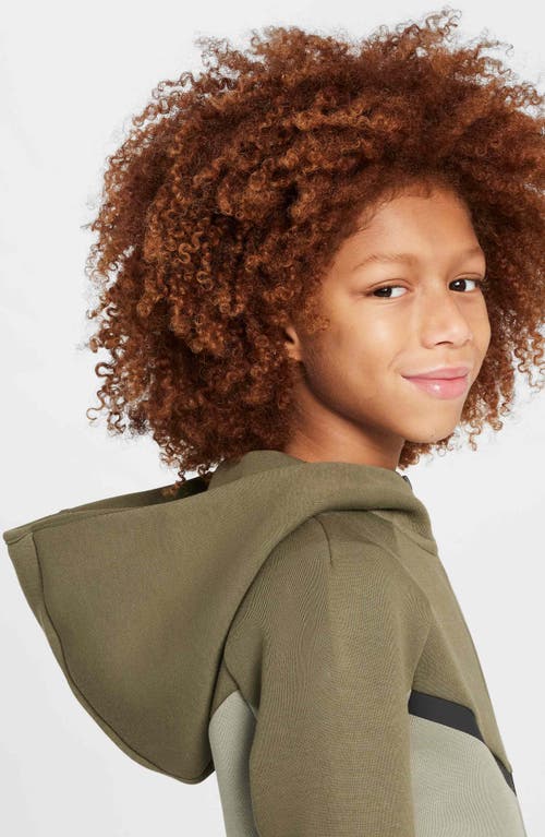 Nike Boys' Sportswear Tech Fleece Full-zip Hoodie In Green