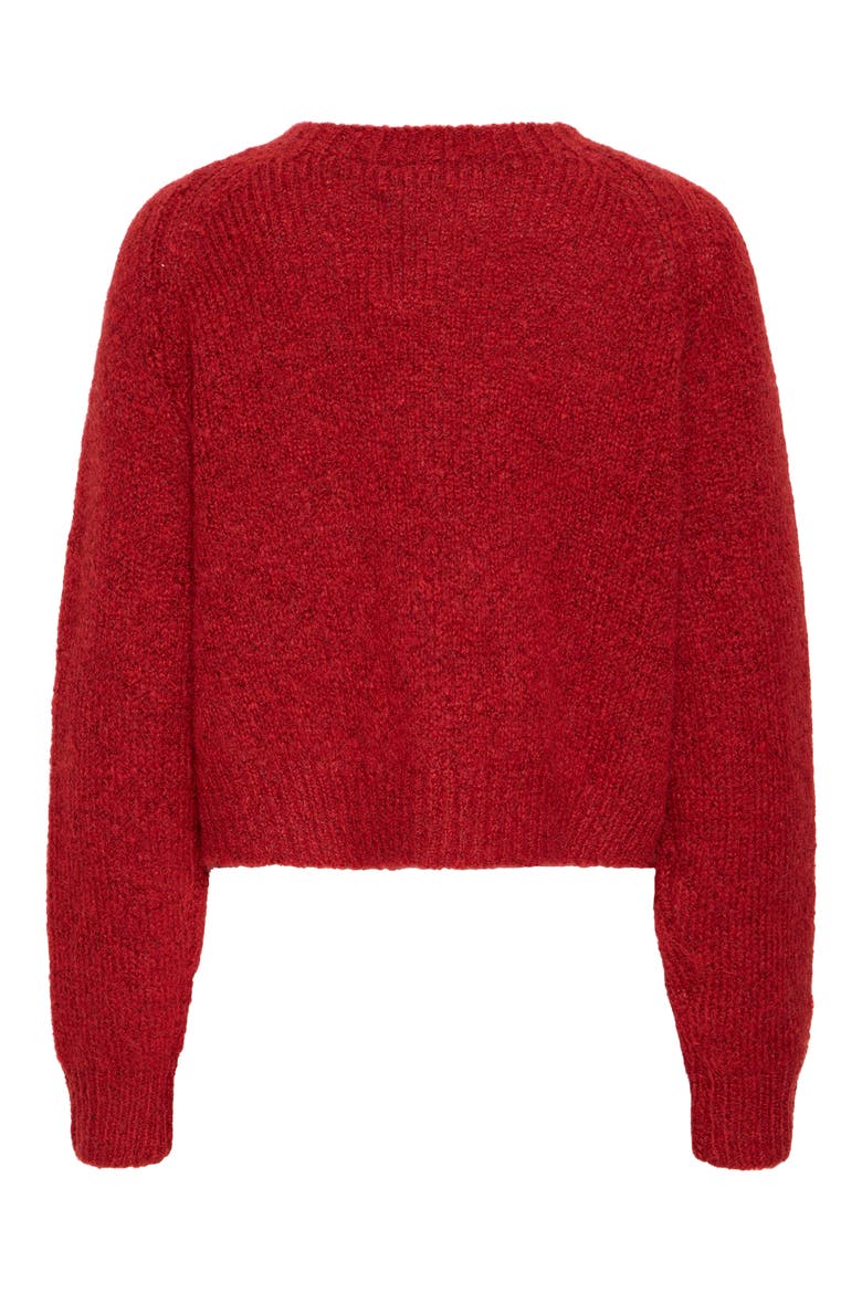 Diamond Knit Cardigan, Alternate, color, RED DAHLIA