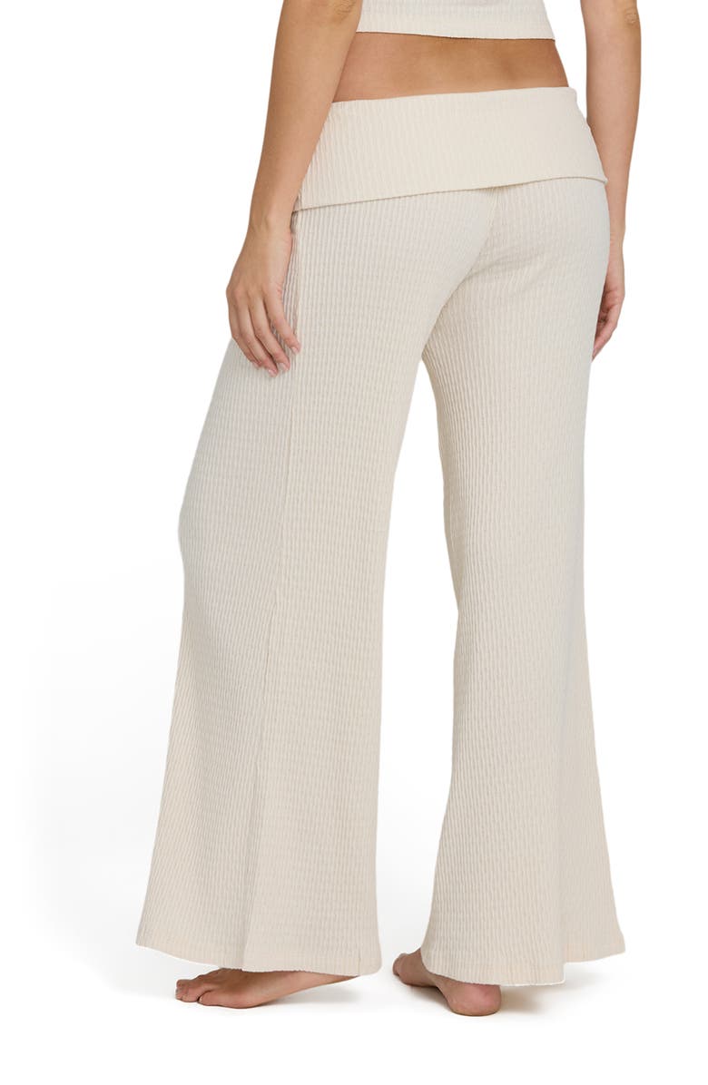 Billabong Sweet Coast Wide Leg Knit Pants, Alternate, color, White Cap