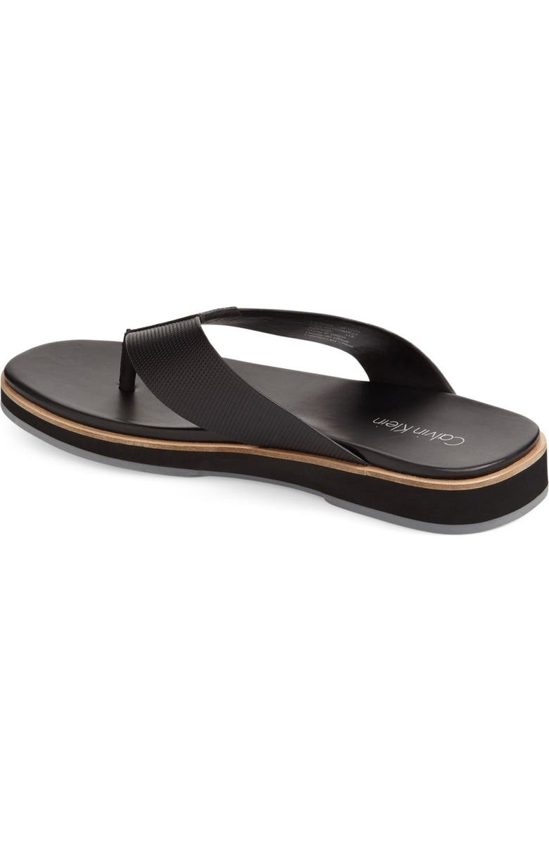 Calvin Klein 'Deano' Embossed Flip Flop, Alternate, color,