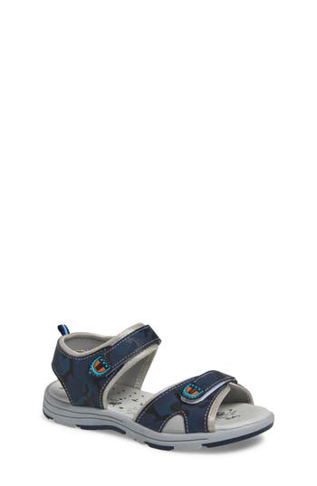 Extreme By Eddie Marc Kids' Camo Two Strap Sandal In Blue