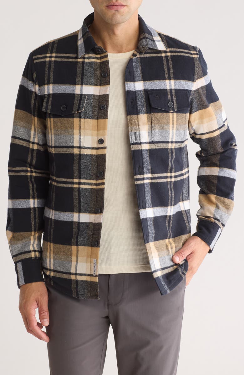Original Penguin Heavy Plaid Cotton Flannel Shirt, Main, color,