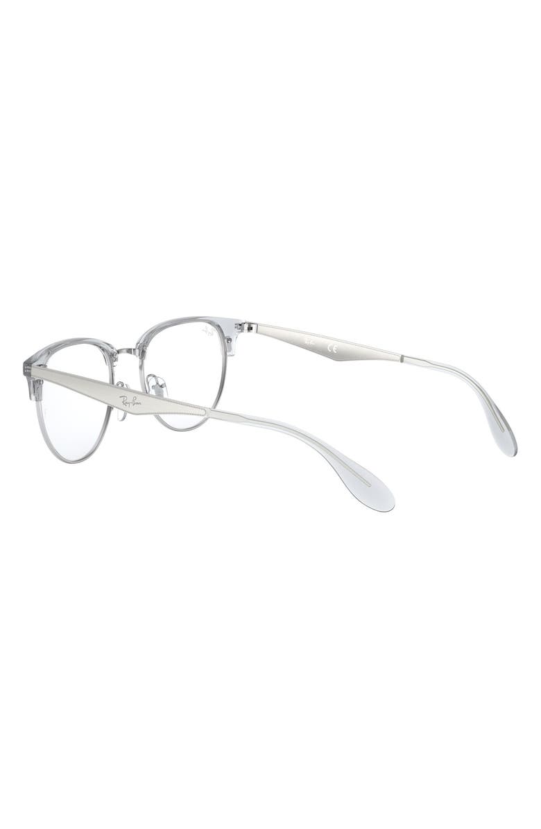 Ray-Ban Phantos 51mm Optical Glasses, Alternate, color, Silver