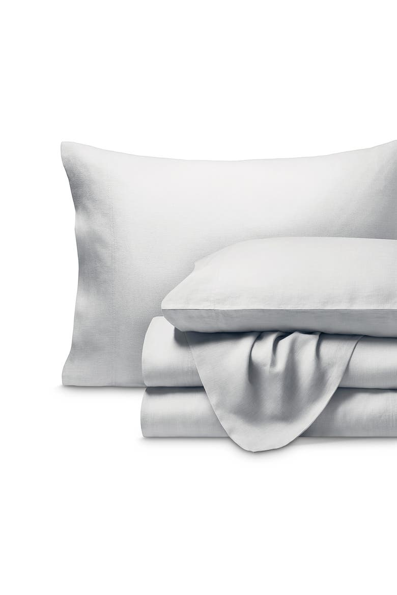 100% European Linen Sheet Set, Main, color, Glacier Grey