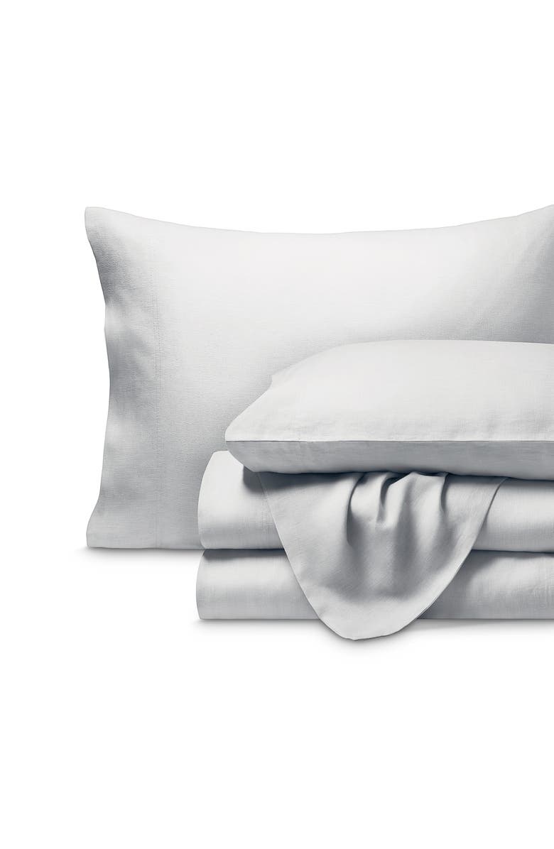 Bare Home 100% European Linen Sheet Set, Main, color, Glacier Grey