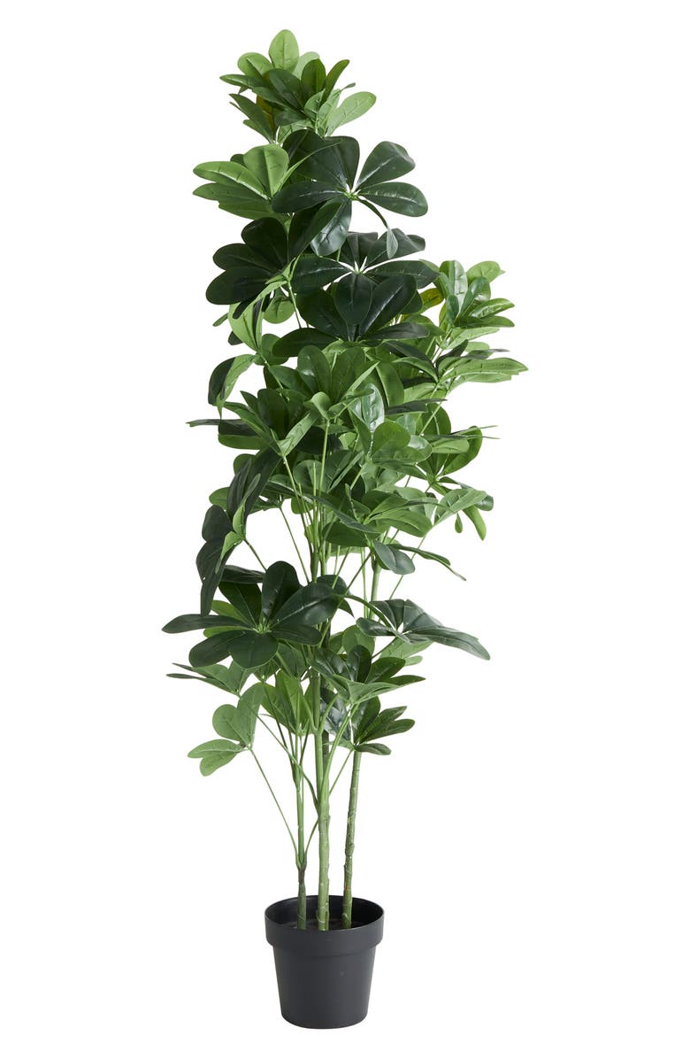 GINGER BIRCH STUDIO Green Faux Foliage Potted Artificial Tree, Alternate, color, 
