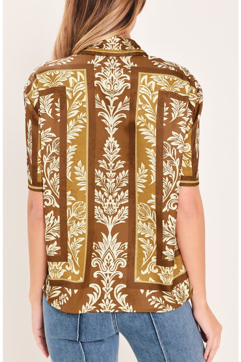Button-Down Woven Top, Alternate, color, CAMEL