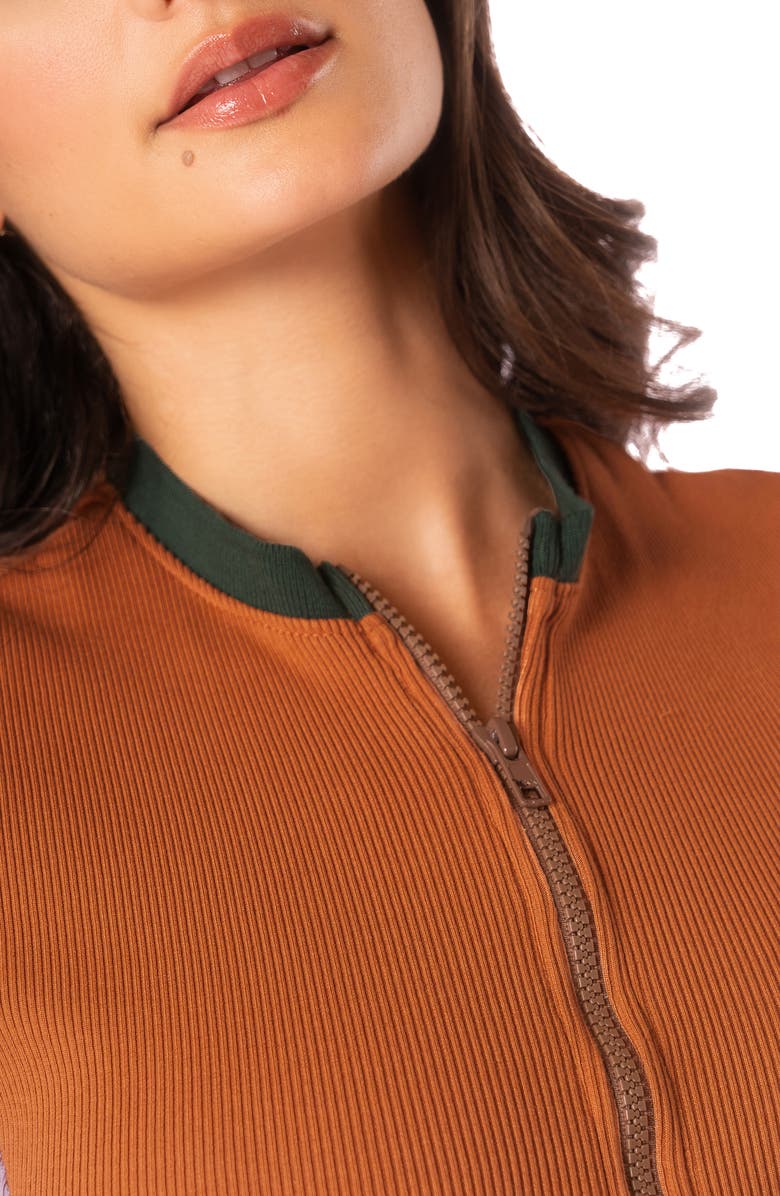 Maaji Colorblock Rib Cover-Up Minidress, Alternate, color, 