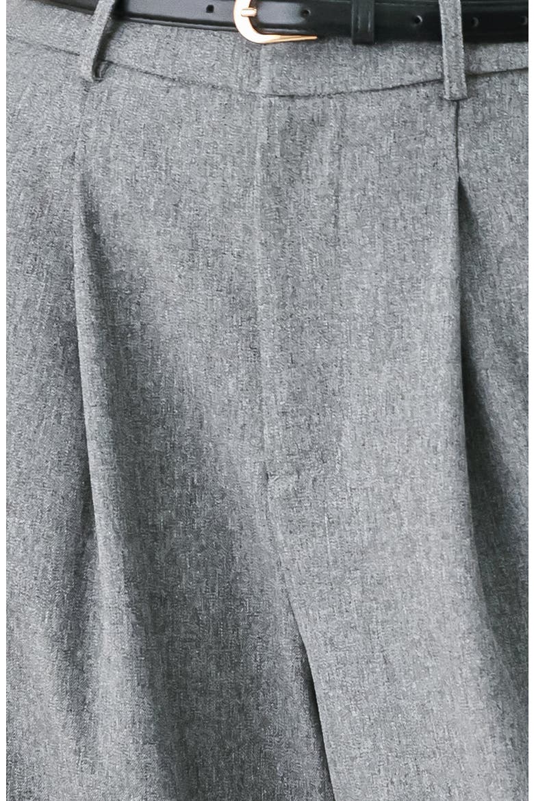 Wide Leg Pants with Belt, Alternate, color, GREY
