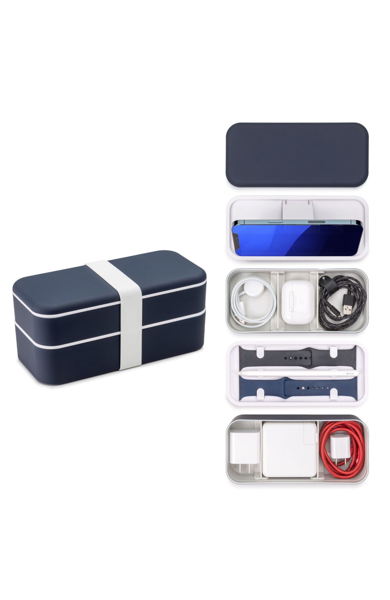 Function101 BentoStack Tech Accessory Organizer in Navy 