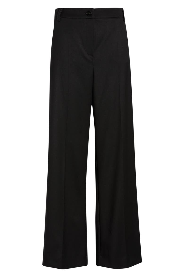 Straight Leg Career Pants, Alternate, color, BLACK