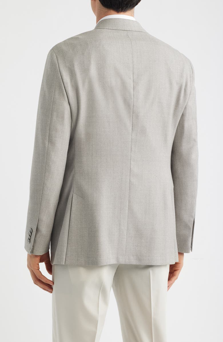 Heritage Gold Weightless Light Grey Flat Front Stretch Wool Suit Jacket, Alternate, color, Light Grey
