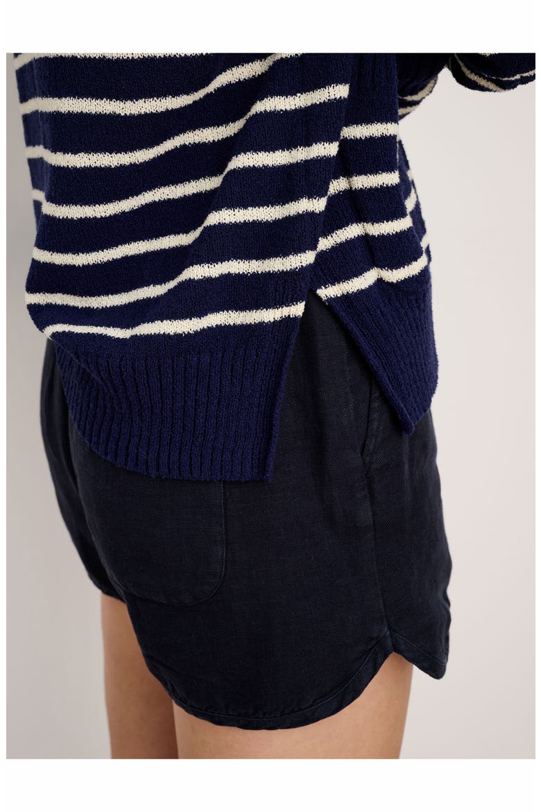 Sunny Linen Shorts, Alternate, color, DARK NAVY