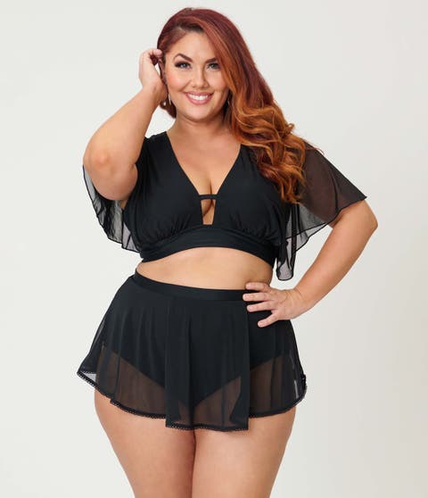 Plus Size Pin-Up Coronado Swim Skirt