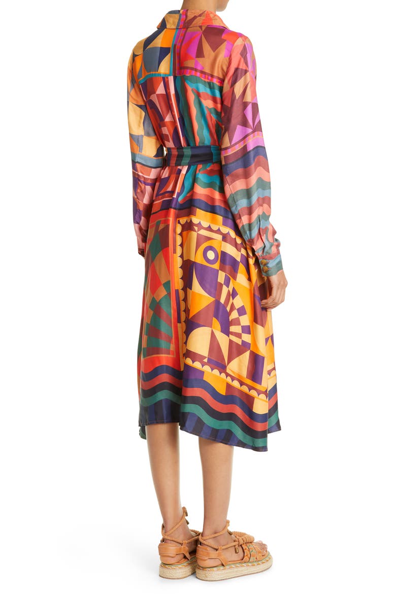 Scarves Long Sleeve Shirtdress, Alternate, color, GRAPHIC SCARVES